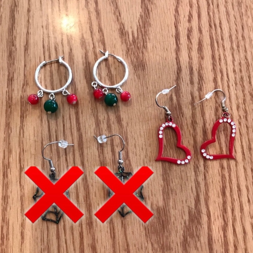 Holiday (Christmas + Valentines Day) Earrings